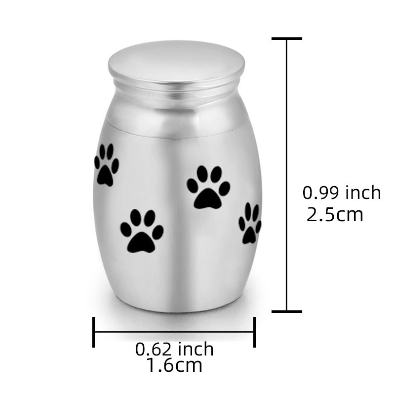 6-Pack 25x16mm "Always in My Heart" Heart Pet Urn – Steel Ashes Keepsake for Cats Dogs