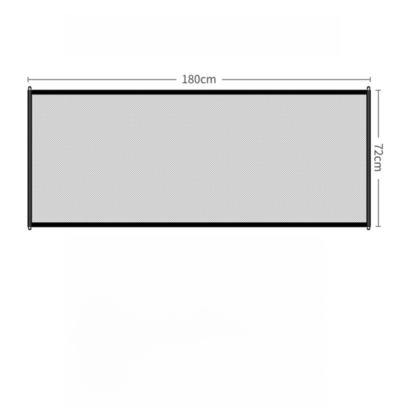 2-Pack Extra Wide Black No-Drill Pet Safety Barrier(180x72cm) With Hooks  - Portable Mesh Dog Gate for Doorways, Stairs and Hallways,  Easy Installation and Wall-Friendly 5