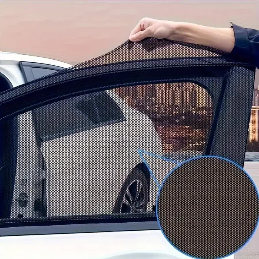 4PCS Car Curtain Screen Mosquito Net for SUV(2 Front + 2 Rear) - Anti-mosquito Shade in Summer, Sun Protection Ventilation Heat Insulation 4