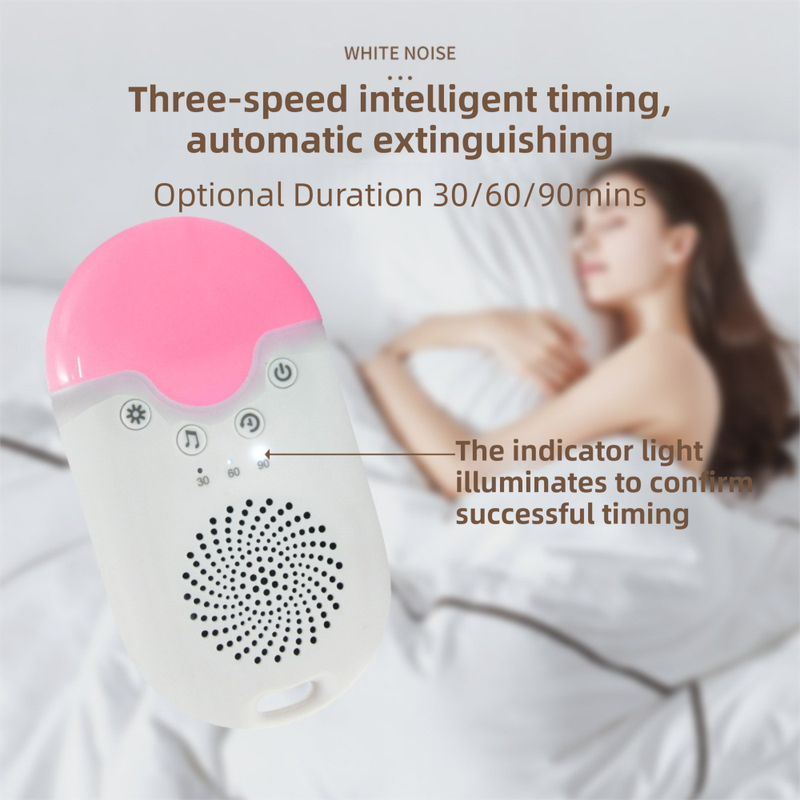 Portable Baby Sleep White Noise Machine(12.5*7*3.5 CM) With Soothing Sounds, RGB Night Light & Auto Timer - USB-C Rechargeable 3