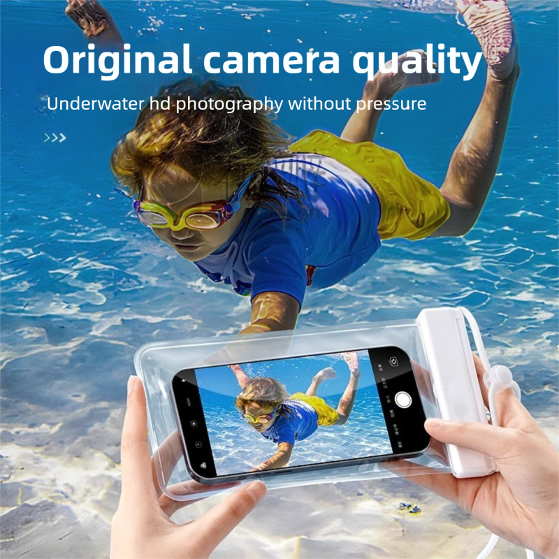 3-PCS Blue IPX8 Waterproof Phone Pouch(19×11 CM) - Universal Touch Screen & Underwater Photo Case for Swimming, Snorkeling, and Beach 5