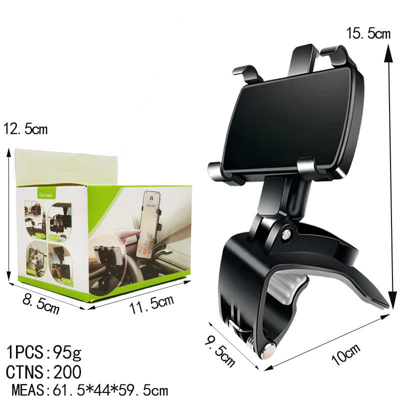 2-Pack Multi-Function 360° ABS Rotating Car Phone Holder - Universal Clip Mount for Dashboard, Rearview Mirror & Sun Visor with Anti-Slip 5