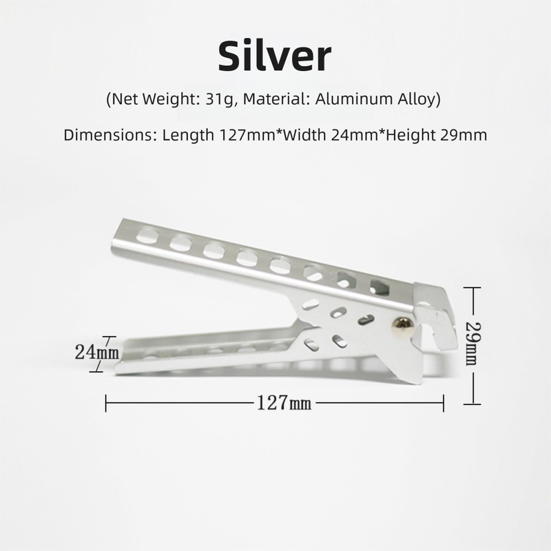 4-Pack Sliver Outdoors Home Alloy Anti-Scald Pot Clip - Ultralight Bowl Grippe for Camping BBQ Microwave Plate Retrieval and Hot Cookware 4
