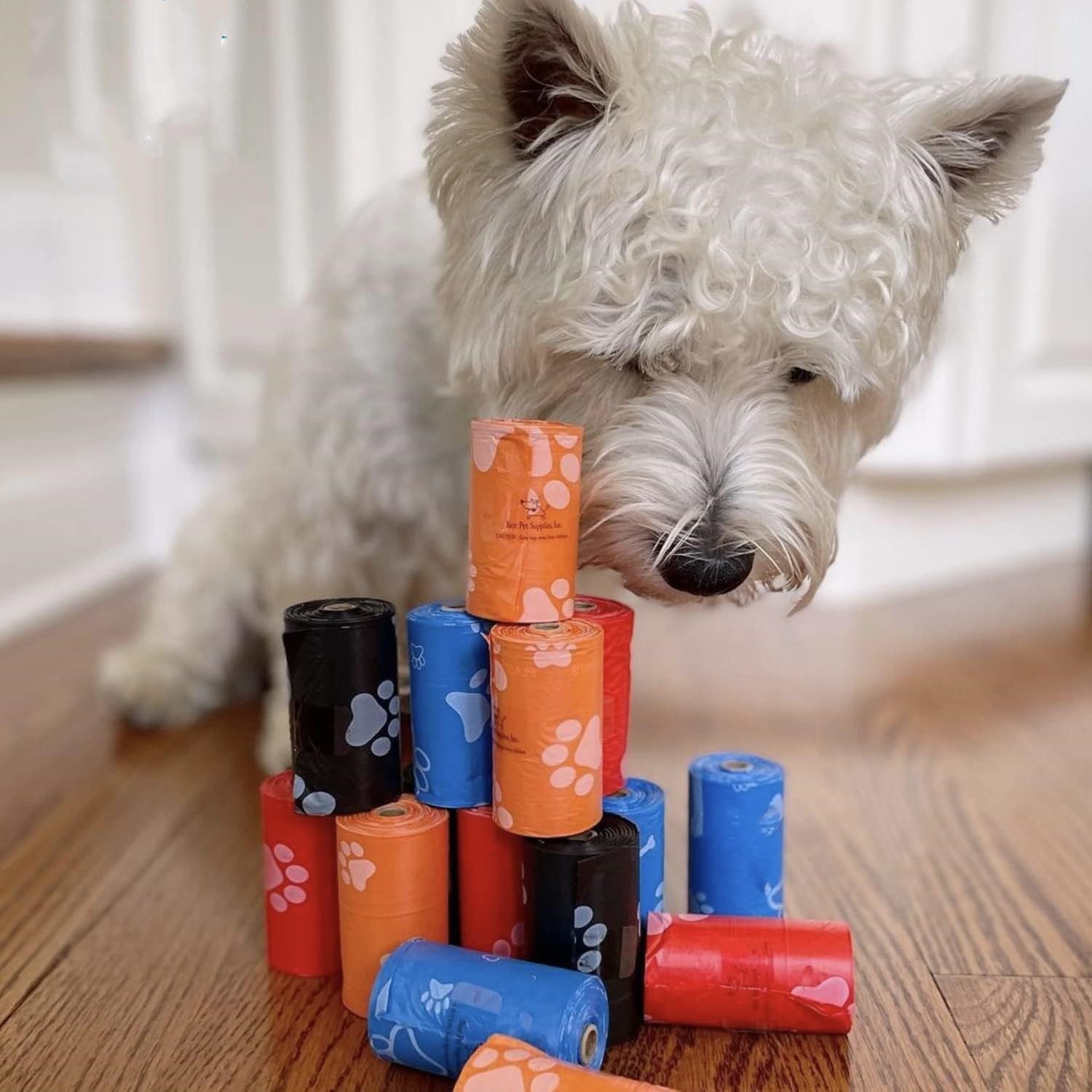 300-Count Biodegradable Dog Poop Bags with Bone Dispenser - Bulk Pack & Extra Thick, Leak-Proof Pet Supplies 6