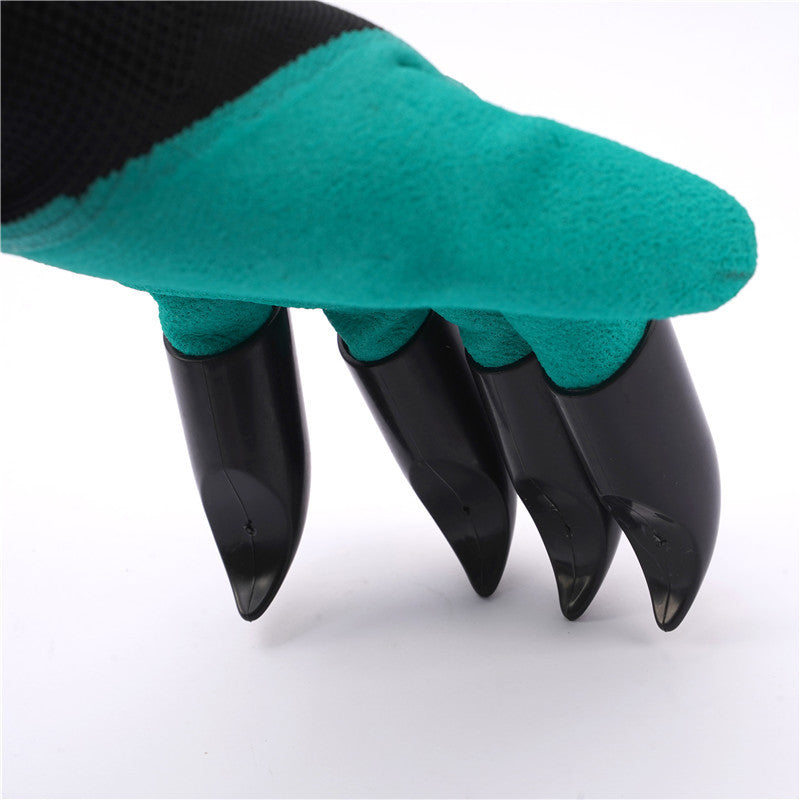 2-Pairs Green Waterproof and Puncture Resistant Gardening Gloves(L: 27CM) - Breathable Latex Foam Coated Work Gloves for Digging, Planting, and Yard Work 4