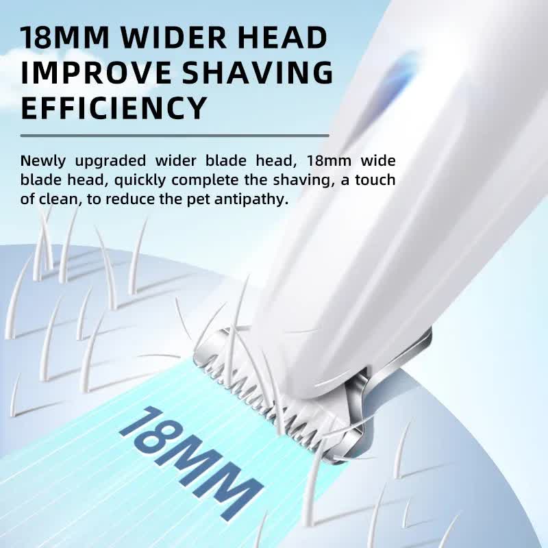 F6 Portable Pet Hair Detailed Trimmer(2 * 140mm Blades) - Cat & Dog Waterproof  Grooming Clipper with LED Light &  Display, Low-Noise Ceramic Blade 3