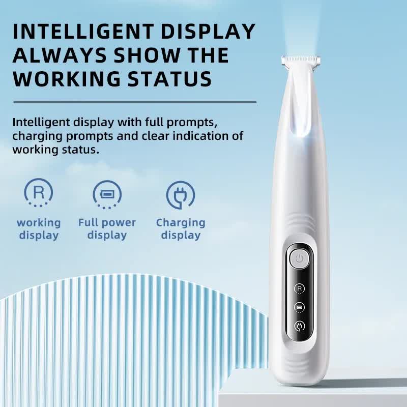 F6 Portable Pet Hair Detailed Trimmer(2 * 140mm Blades) - Cat & Dog Waterproof  Grooming Clipper with LED Light &  Display, Low-Noise Ceramic Blade 4