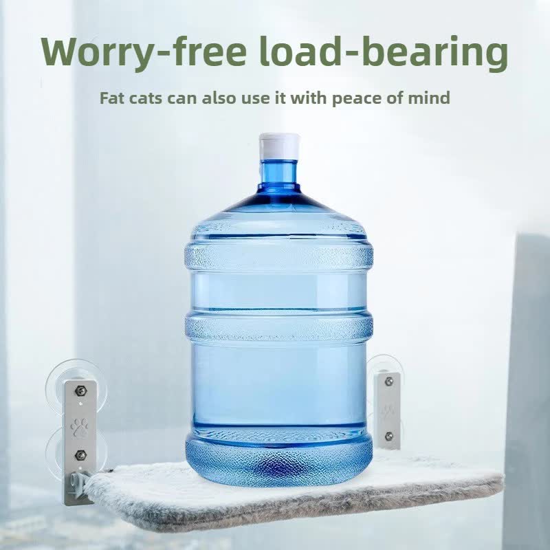 Foldable Window Grey Breathable Mesh Cat Perch(52 x 30 cm) - Cat Hammock with 85mm Strong Dual Suction Cups for Indoor Cats 5