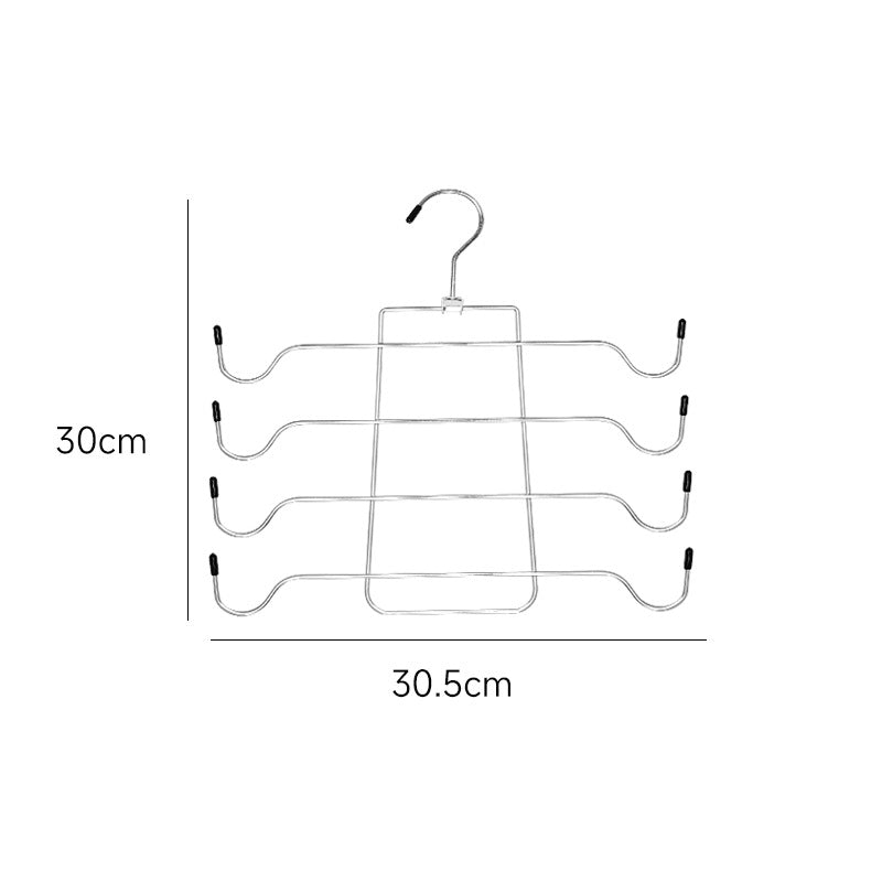 2-Pack Vertical Layered Bra and Lingerie Organiser Hanger(4 Tier: 30.5X30cm) - Stainless Steel Space Saver for Underwear, Bras, and Tank Tops 3