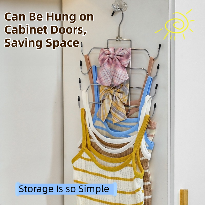 Foldable Vertical Layered Bra and Lingerie Organiser Hanger(8 Tier: 50.5X30.5cm) - Stainless Steel Space Saver for Underwear, Bras, and Tank Tops 3