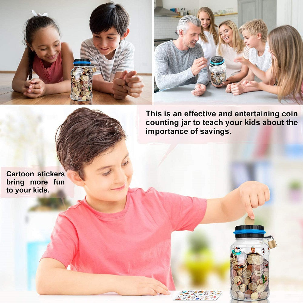 Digital Counting Money Box with Lock - AUD Australian Coin Compatible Piggy Bank for Kids & Adults (7.95x4.45in) 3