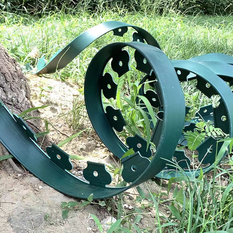 Black L-Shape PE Landscape Edging Roll Kit (10CM Height x 10M Long) - Anti-Root Lawn & Garden Divider with 30 Ground Stakes 7