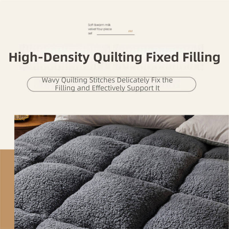 Superior Insulation Grey Dual-Sided Pet Sleeping Mat(45X90CM) for Dogs & Cats - 3D Thickened Support & Durable Wavy Quilting, Reversible Lamb Velvet & Brushed Cotton Bed 5