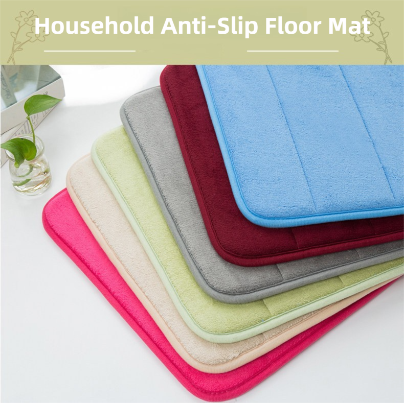 Grey Ultra-Absorbent Non-Slip Thickened Bath Mat(1.8x40x60CM) - Luxurious Durable Soft Floor Rug with Rubber Backing, Hand & Machine Washable Doormat for Bathroom & Entry