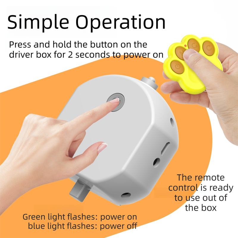 Orange Durable TPU Smart Interactive Electric Pet Toy Ball With Remote - Automatic Normal & Crazy Mode Bouncing Dog & Cat Chew Toy, Remote Activated 7