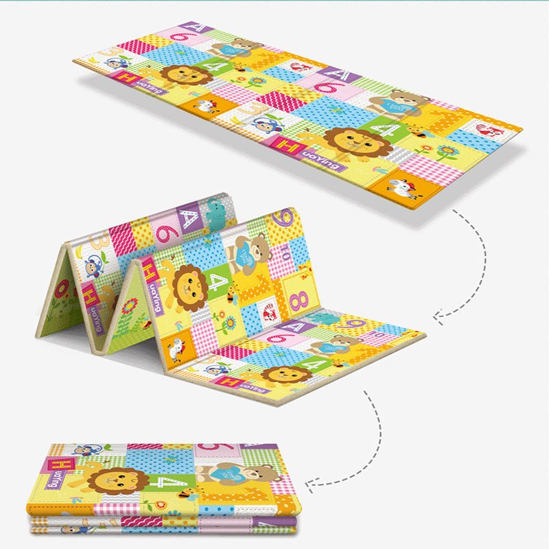 Green Large Foldable Baby Play Mat - Thick, Waterproof & Reversible XPE Foam Mat for Tummy Time & Crawling 4