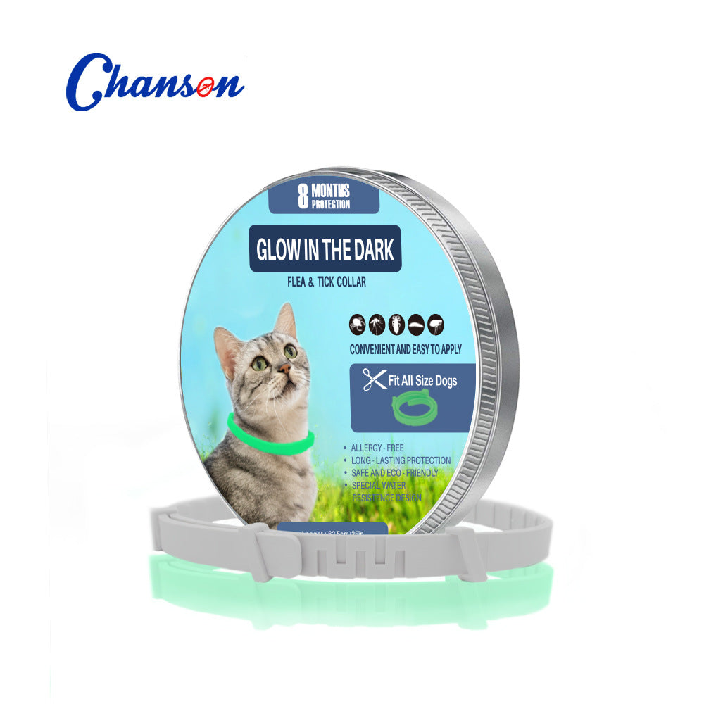 3-Pcs Luminous night 8-Month Flea and Tick Repellent Collar for Dogs and Cats – Waterproof, Adjustable & Safe with Natural Herbal Oils(38cm)