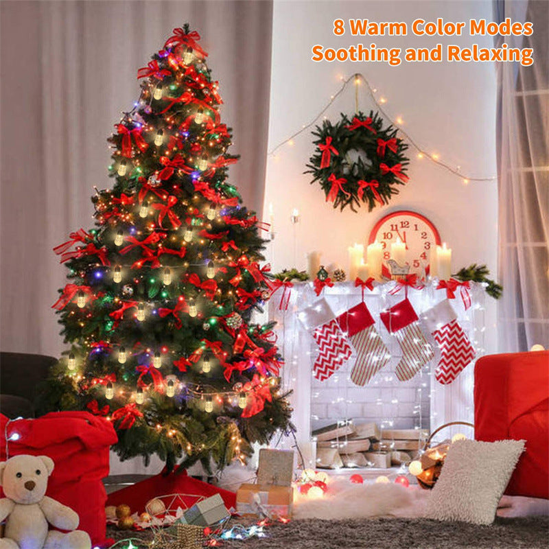 Warm white Solar Powered Crystal Bubble String Lights - Waterproof Outdoor Decorative Lights 3