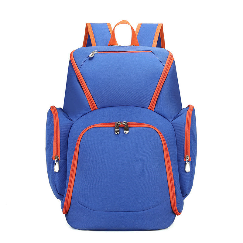 Blue Large Capacity Oxford Cloth Basketball Backpack - Waterproof Gym & Travel Bag for Men & Women with S-Type Straps