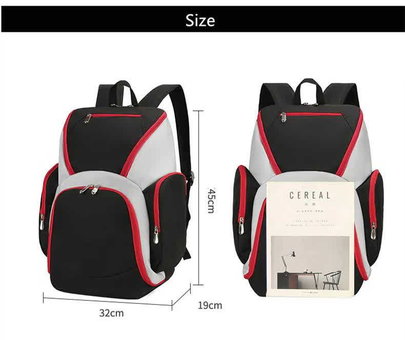 Blue Large Capacity Oxford Cloth Basketball Backpack - Waterproof Gym & Travel Bag for Men & Women with S-Type Straps 4