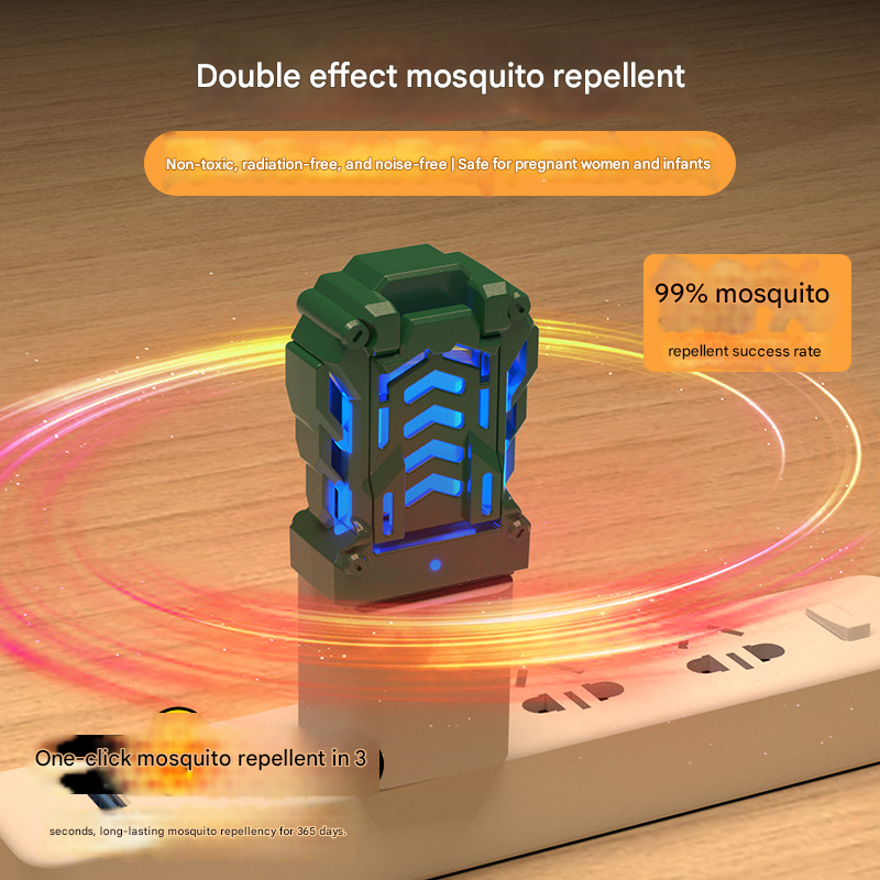 White Portable USB Mosquito Repellent Heater - Electric Mosquito Killer with Blue Light Lure - Smart Thermostatic for Indoor & Outdoor Use - Non-Toxic & Silent 3