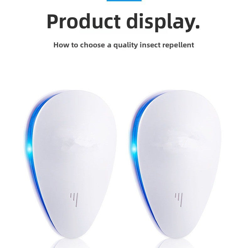 2-PCS White Ultrasonic Pest Repeller - Smart Frequency Electronic Device for Mosquitoes, Rodents & Insects