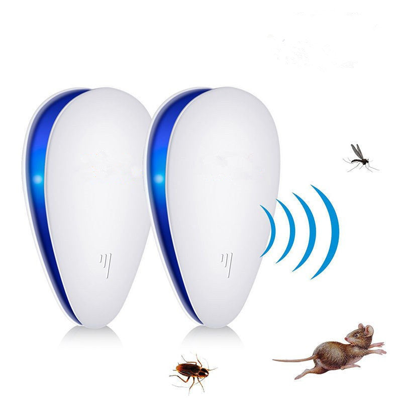 2-PCS White Ultrasonic Pest Repeller - Smart Frequency Electronic Device for Mosquitoes, Rodents & Insects 3
