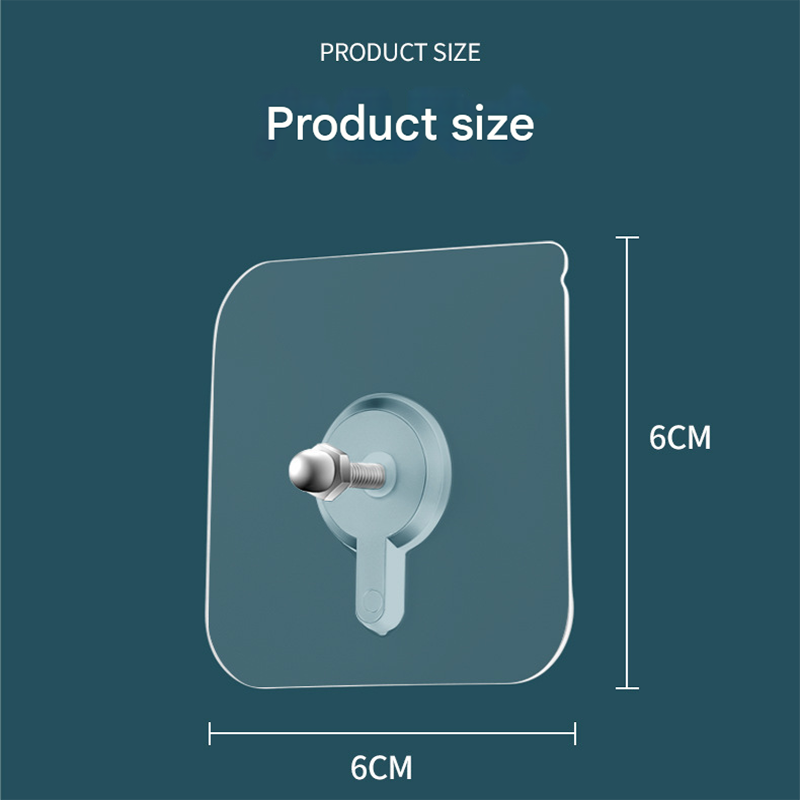 50-PCS Heavy Duty Adhesive Screw Stickers No Drilling Wall Hooks 6x6cm Waterproof Stainless Steel for Kitchen Bathroom Rental Friendly(14mm) 5