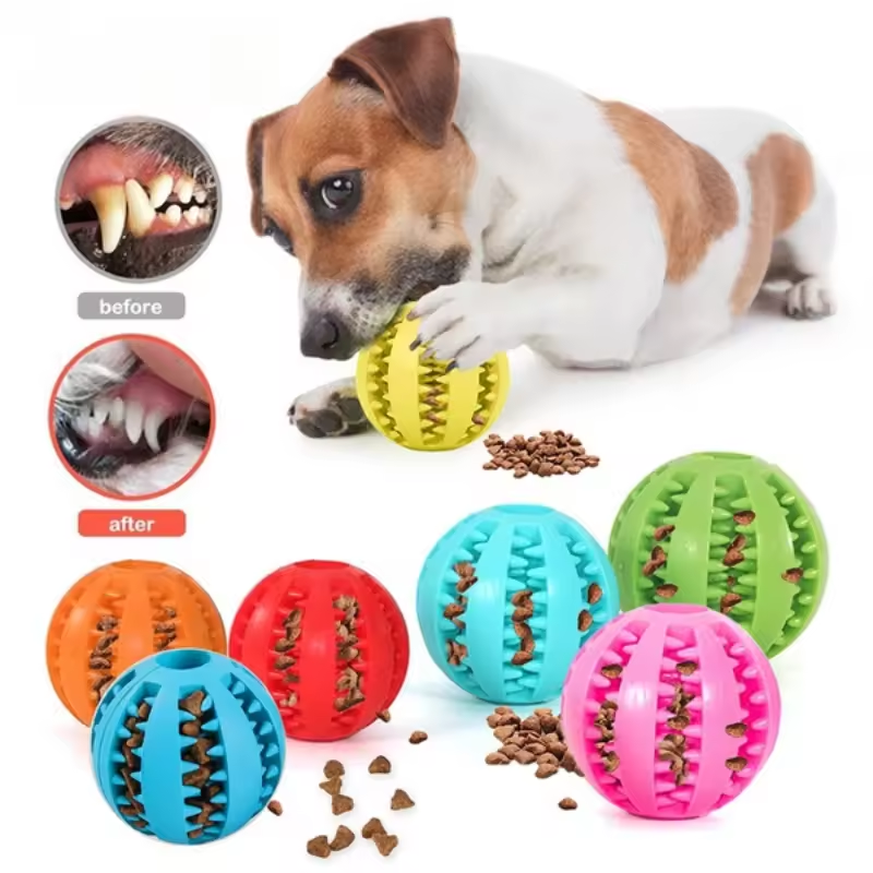 Lake blue TPR Dog Chew Ball Set – 3-Piece Size Combination (Small, Medium, Large) with Food Hiding Design for Teeth Cleaning and Mental Stimulation in Australia 3
