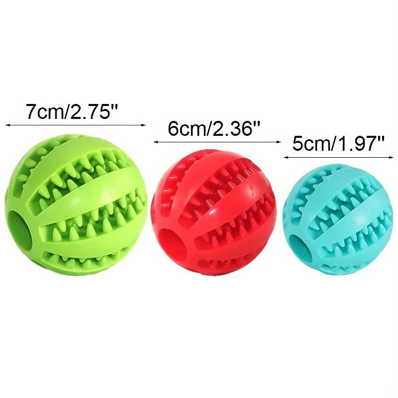 Yellow TPR Dog Chew Ball Set – 3-Piece Size Combination (Small, Medium, Large) with Food Hiding Design for Teeth Cleaning and Mental Stimulation in Australia 5