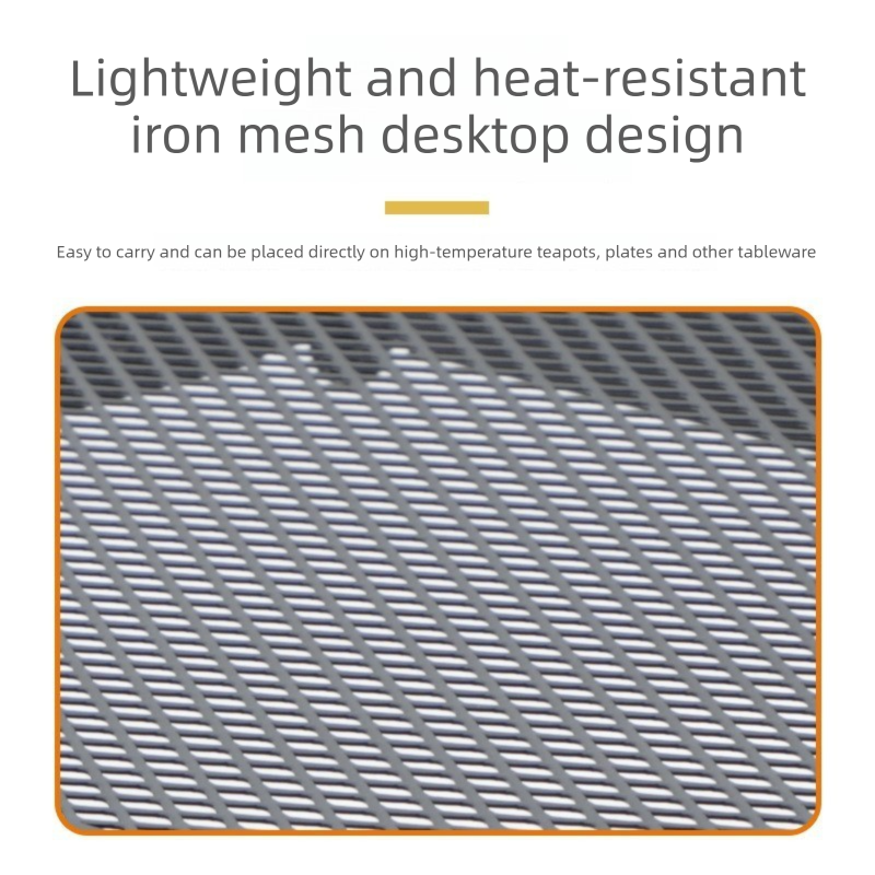 Portable Folding Camping Table 60x40cm - Adjustable Height Heat Resistant Mesh Top - Lightweight Aluminum Outdoor BBQ & Picnic Stand 3