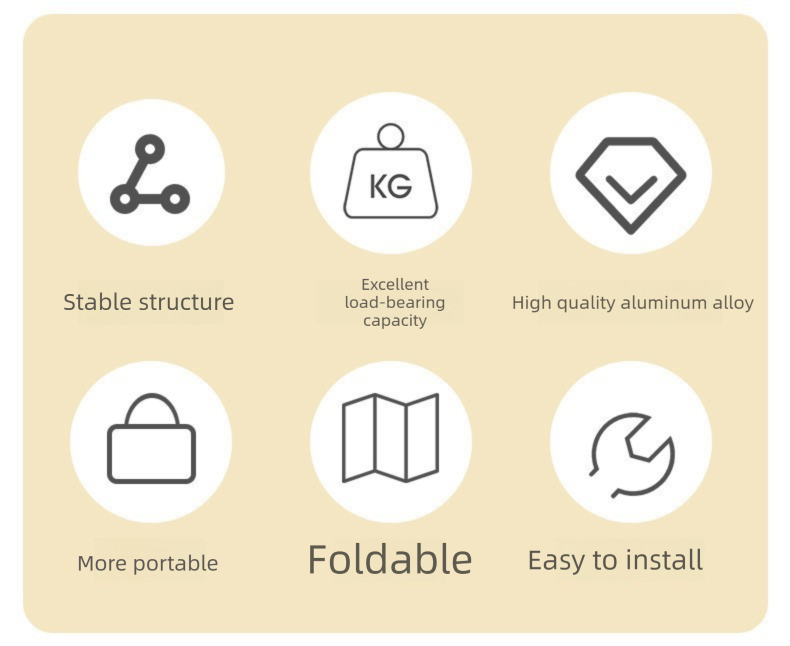 Portable Folding Camping Table 60x40cm - Adjustable Height Heat Resistant Mesh Top - Lightweight Aluminum Outdoor BBQ & Picnic Stand 4