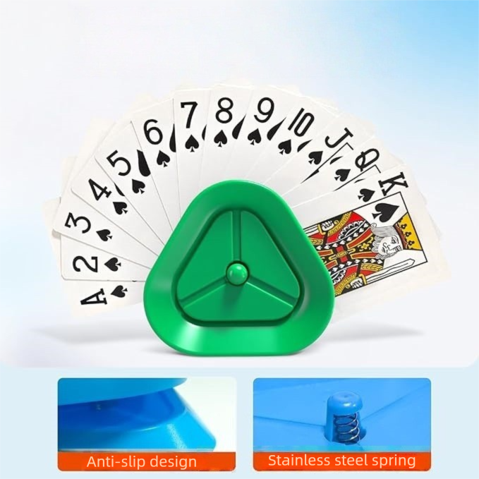 Triangle Playing Card Holders 4 Pack Hands Free Game Organizers for Kids Seniors and Adults Ideal for Family Poker Nights 9
