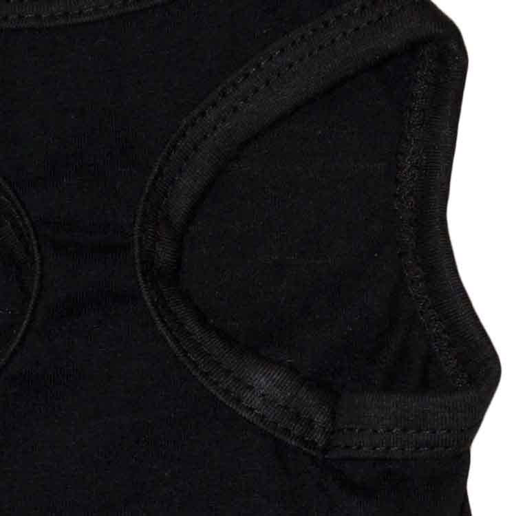 2 Pack Security Printed Pet Vest - Breathable Cotton Dog Shirt for Small Puppies & Cats - Black Summer Singlet Size XS (Chest 30cm)