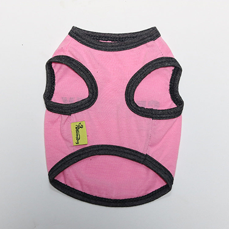 2 Pack Cotton Pet Vest with Security Print - Black with Yellow Trim & Pink with Black Trim - Breathable Summer Tank Top for Small Dogs Size S 4