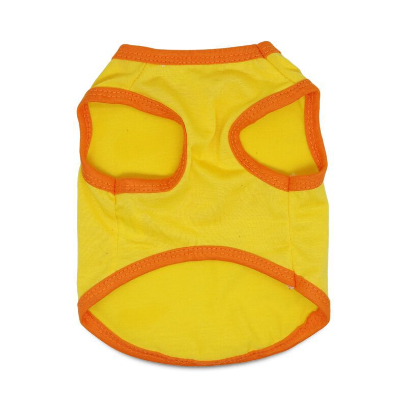 2 Pack "SECURITY" Pet Vest - Black & Yellow with Orange Trim - Breathable Cotton Dog T-Shirt for Puppies & Cats - Size S (Chest 36cm) 3