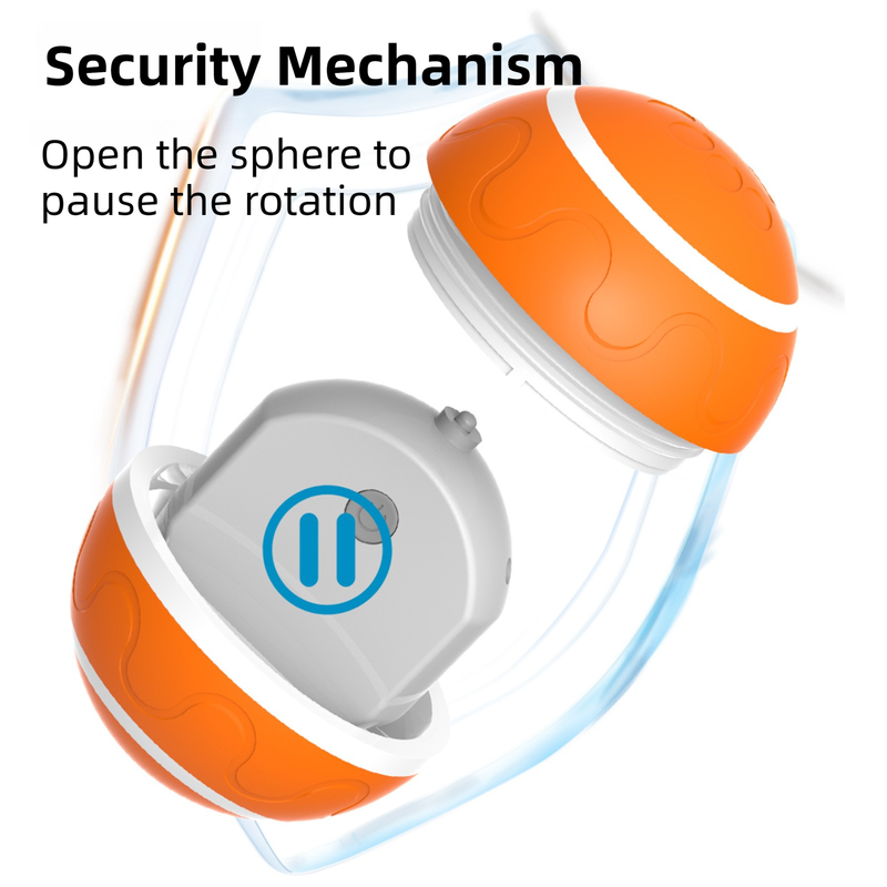 Yellow Durable TPU Smart Interactive Electric Pet Toy Ball - Automatic Bouncing Dog & Cat Chew Toy, Shaking Smart Activated 3