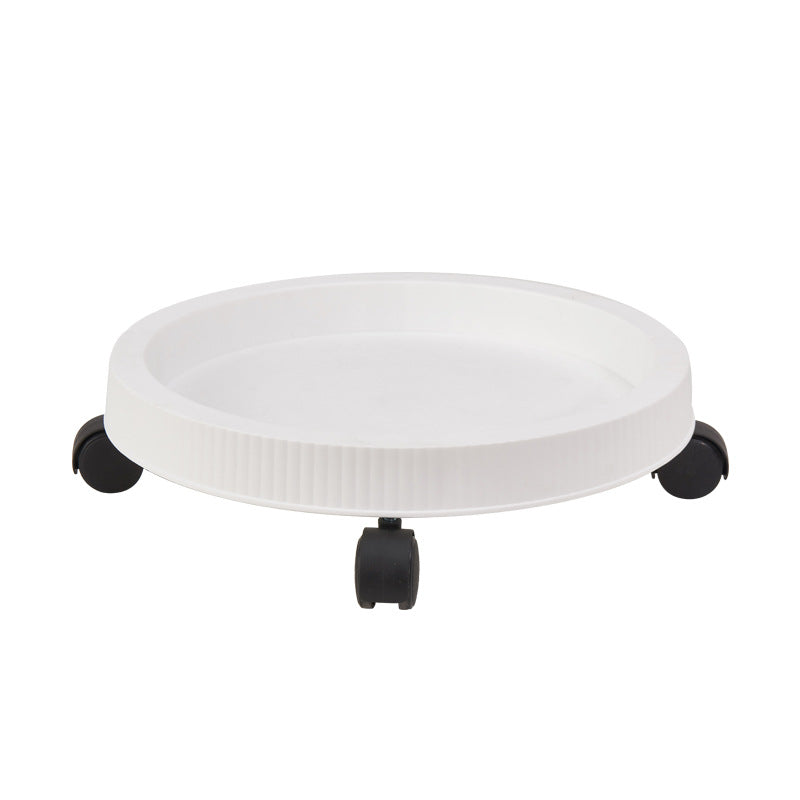 White 3-Tier Stackable Strawberry & Vegetable Planter with Mobile Wheel Tray - Space-Saving Vertical Gardening System 7