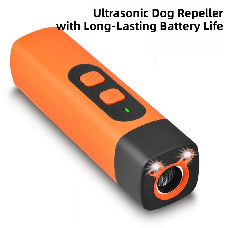 Portable Single-Head Round Ultrasonic Dog Repeller & Trainer with LED Flashlight - Multi-Function Pet Safety Device for Outdoors 5