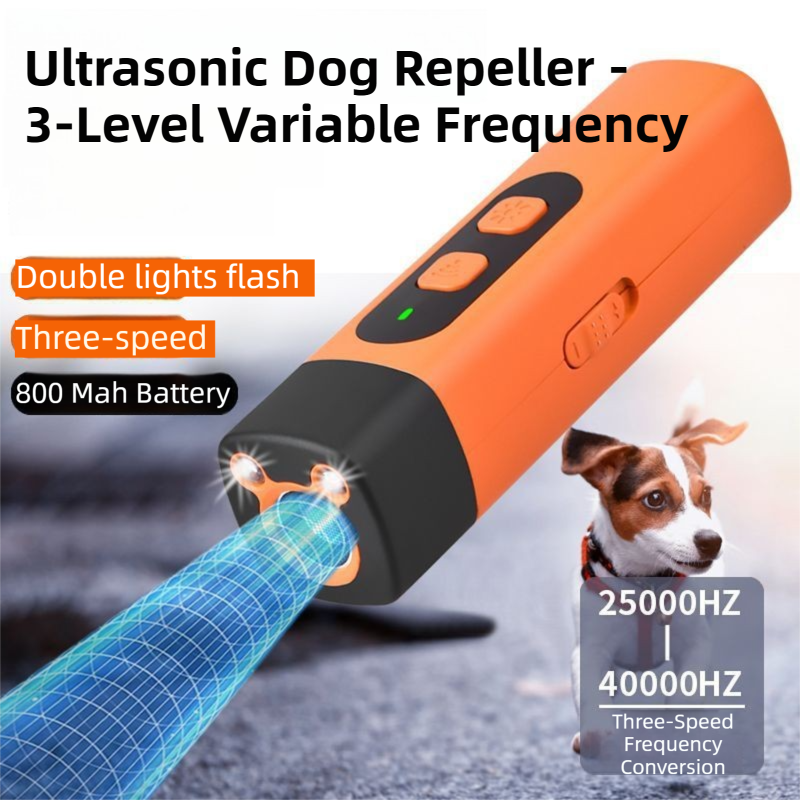 Portable Mini Single-Head Ultrasonic Dog Repeller & Trainer with LED Flashlight - Multi-Function Pet Safety Device for Outdoors 4