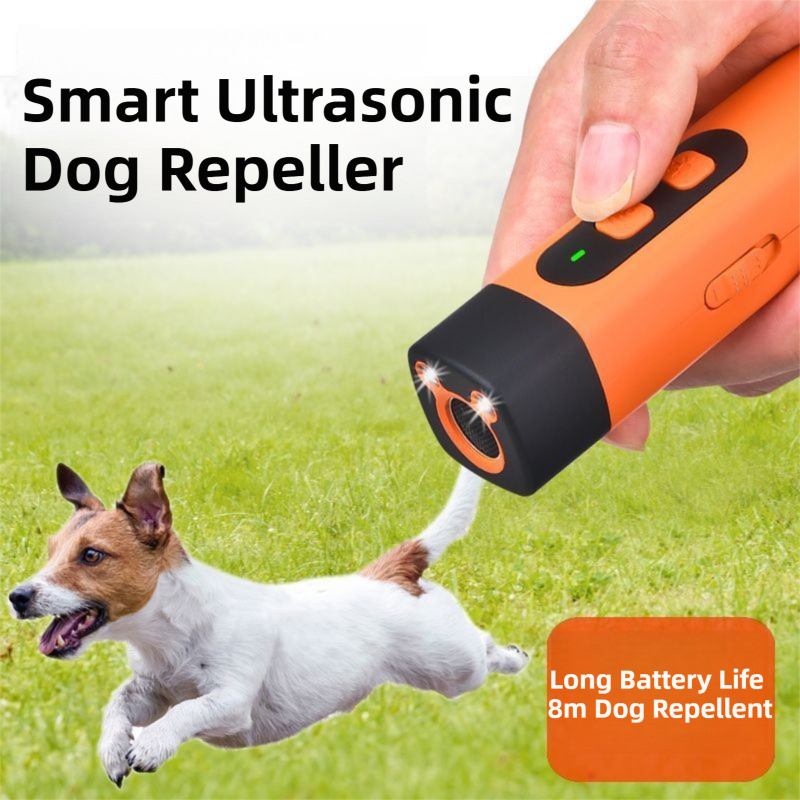 Portable Mini Single-Head Ultrasonic Dog Repeller & Trainer with LED Flashlight - Multi-Function Pet Safety Device for Outdoors 5