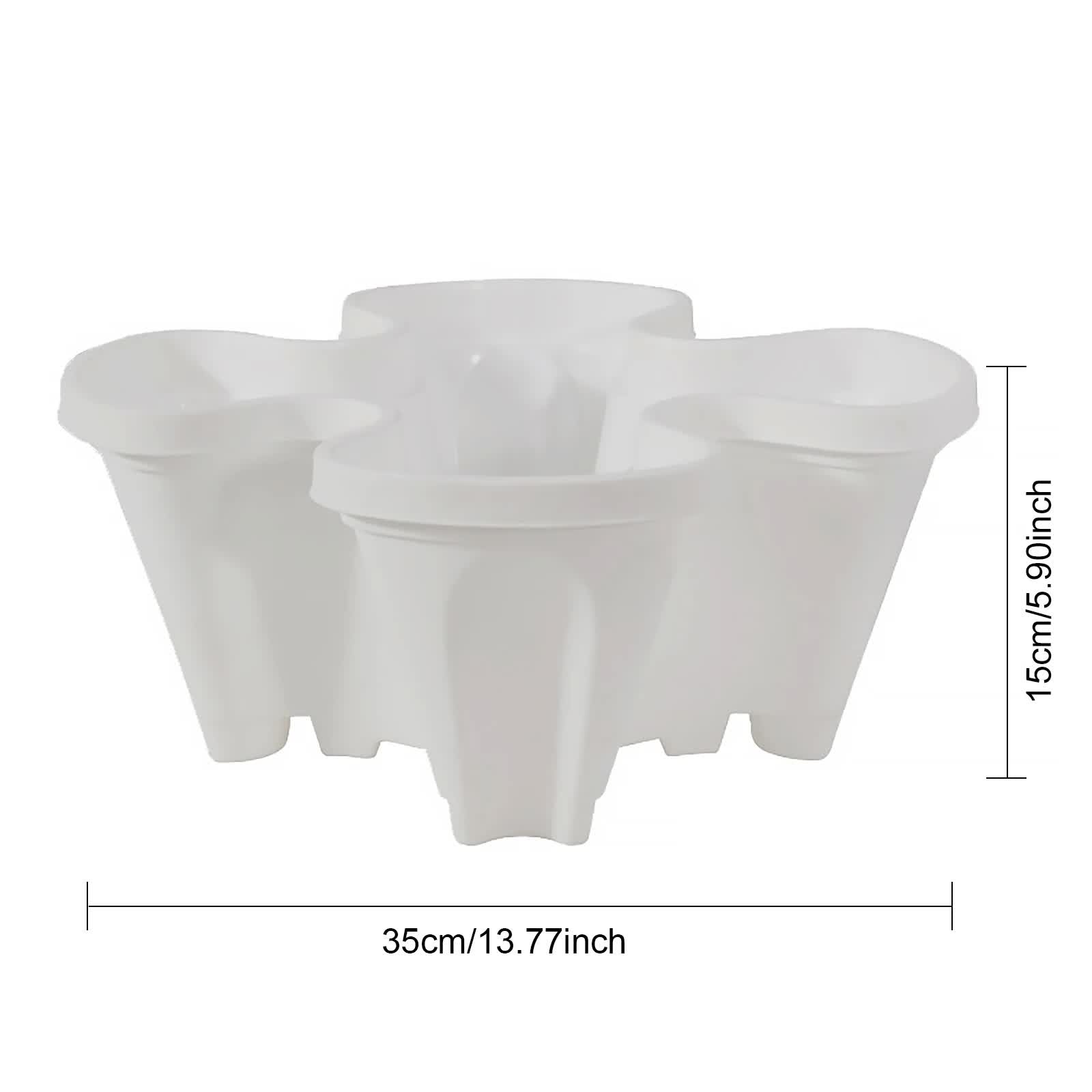 Pink 3-Tier Stackable Strawberry & Vegetable Planter with Mobile Wheel Tray - Space-Saving Vertical Gardening System 10