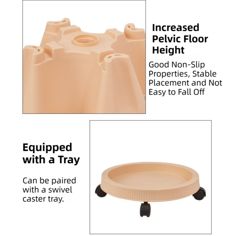 Purple 3-Tier Stackable Strawberry & Vegetable Planter with Mobile Wheel Tray - Space-Saving Vertical Gardening System 7