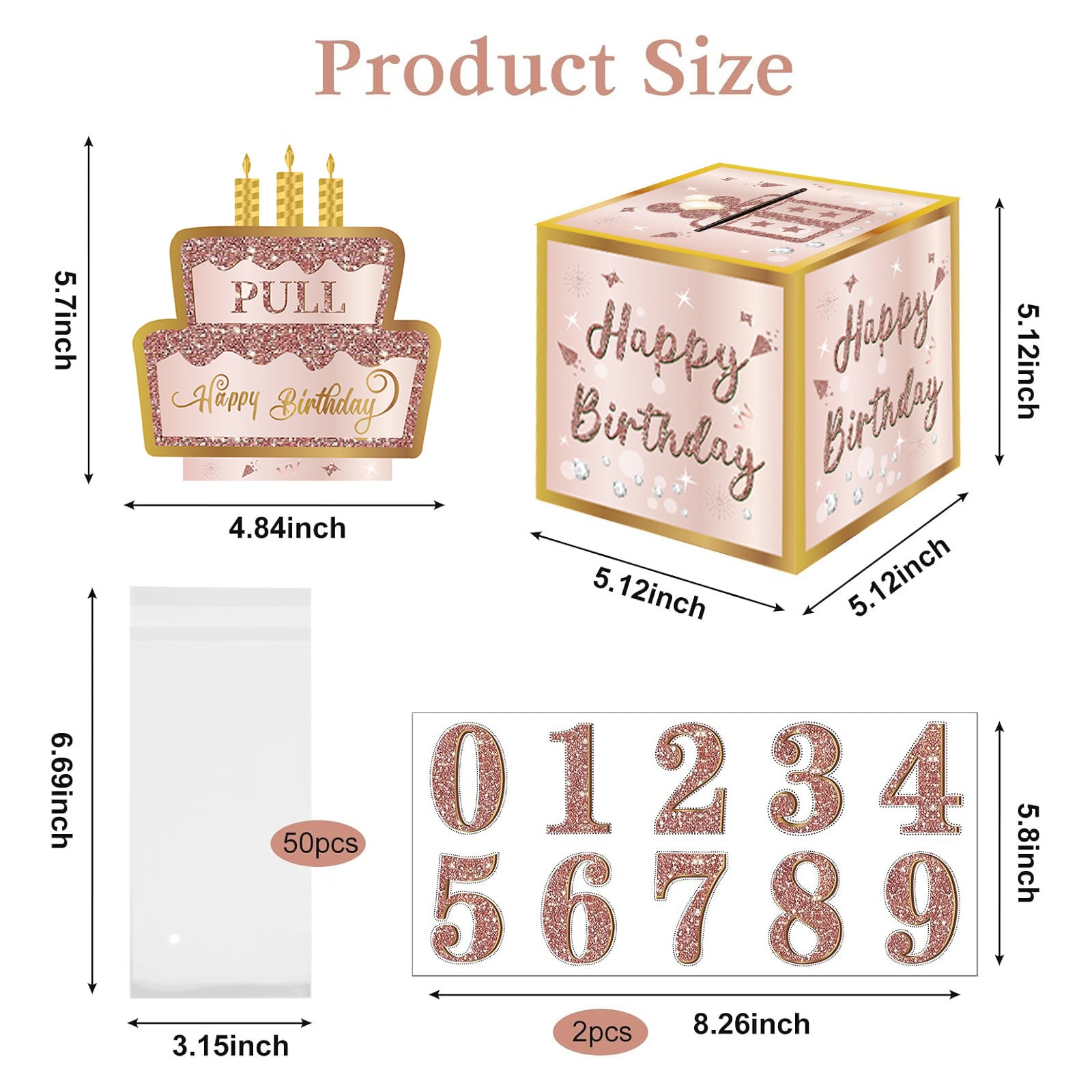 01 Pink-Gold Christmas Surprise Money Pull Box - Double-Layer Digital Design for Festive Gifts, Birthday, and Holiday Party Decor 4