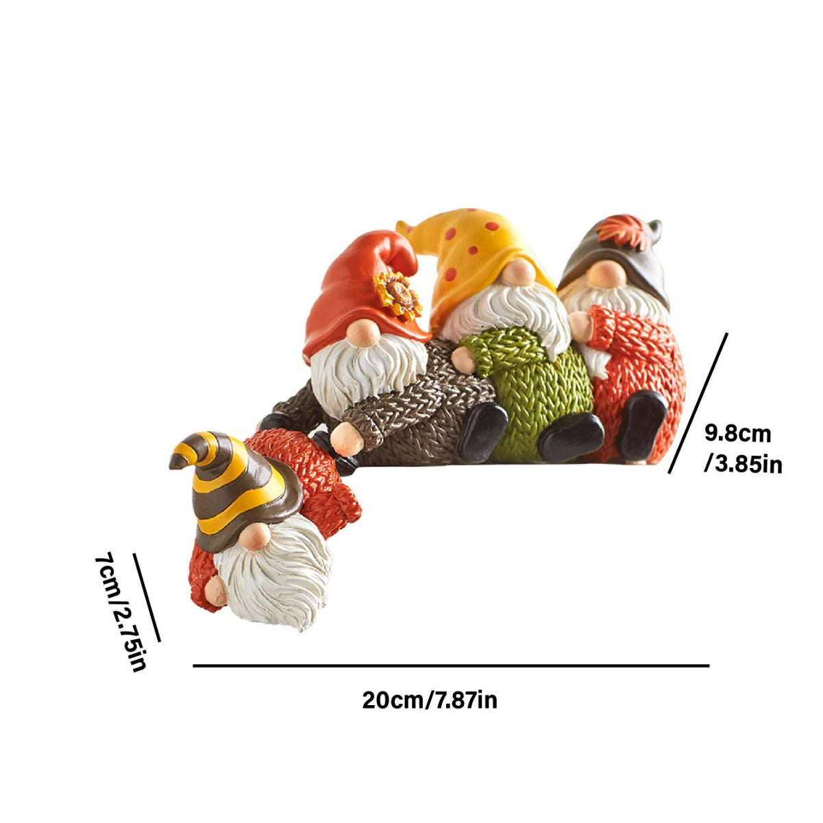 Resin Gnome Santa Figurines - Creative Miniature Desktop Ornaments and Garden Decor Craft 4