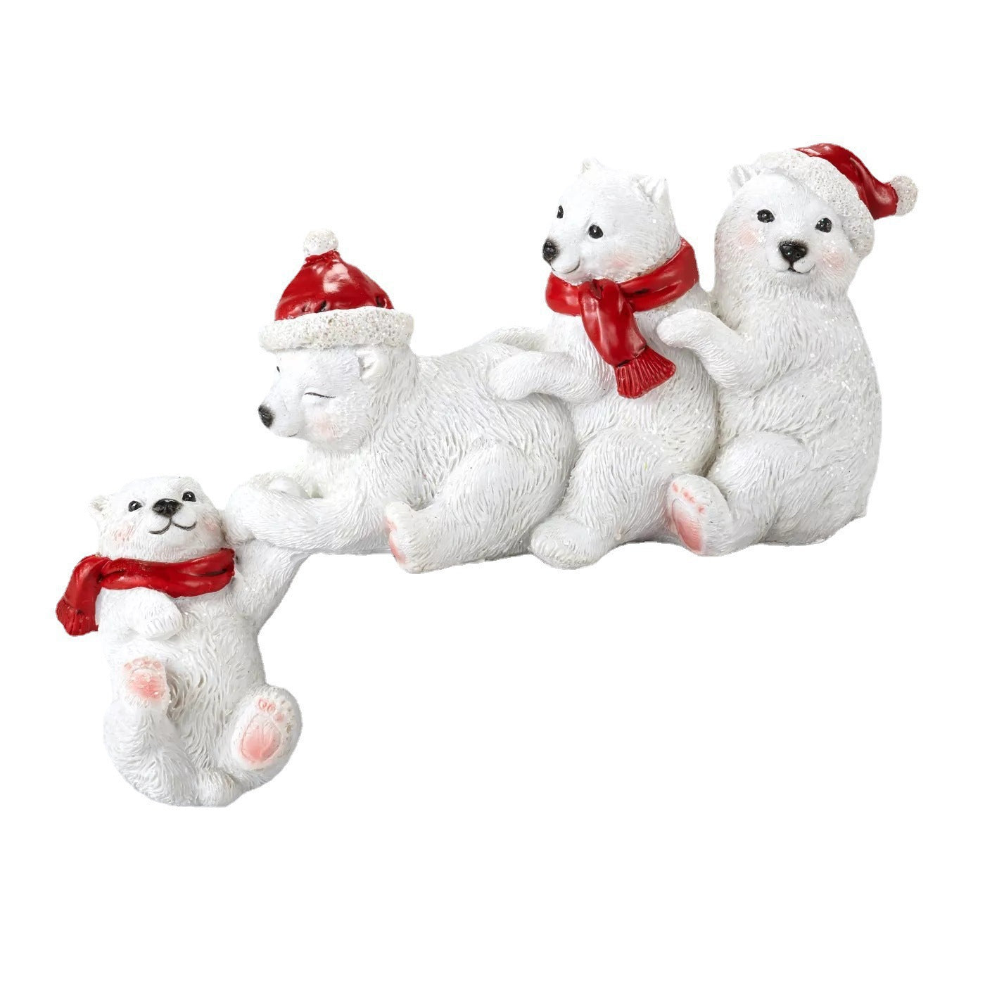 Resin Polar Bear Figurines - Creative Miniature Desktop Ornaments and Garden Decor Craft
