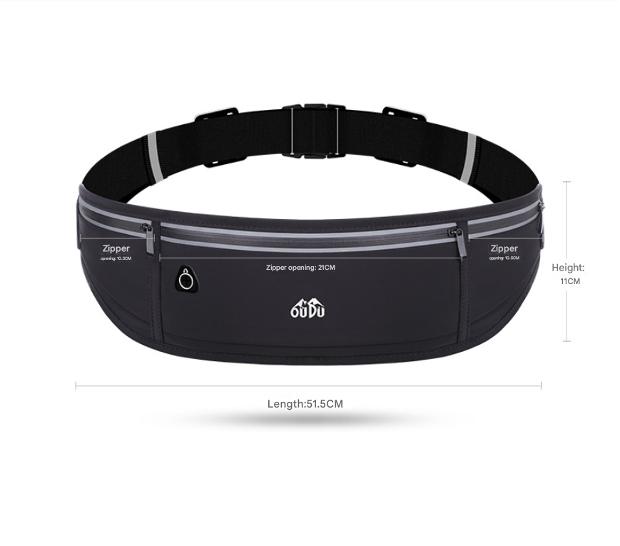 Sky blue Adjustable Running Belt - Fits Large Phones, Reflective, Earphone Port 4