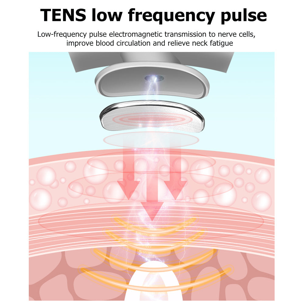 Pink 6 Heads Relax remote control AI Voice Broadcast Neck Massager Electric Chargable 3