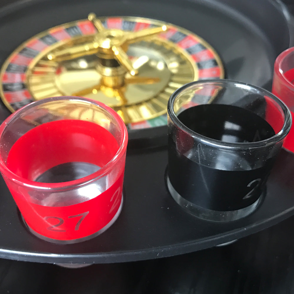 Wine Game Shot Drinking Roulette Set with Casino Spin Glass Shot Party Bar Game 4