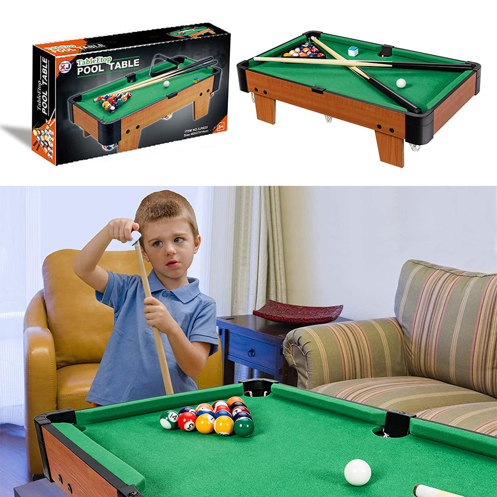 Wooden Mini Snooker Tables Billiards Game Pool Table Set Toy Extra Size For Kids 3